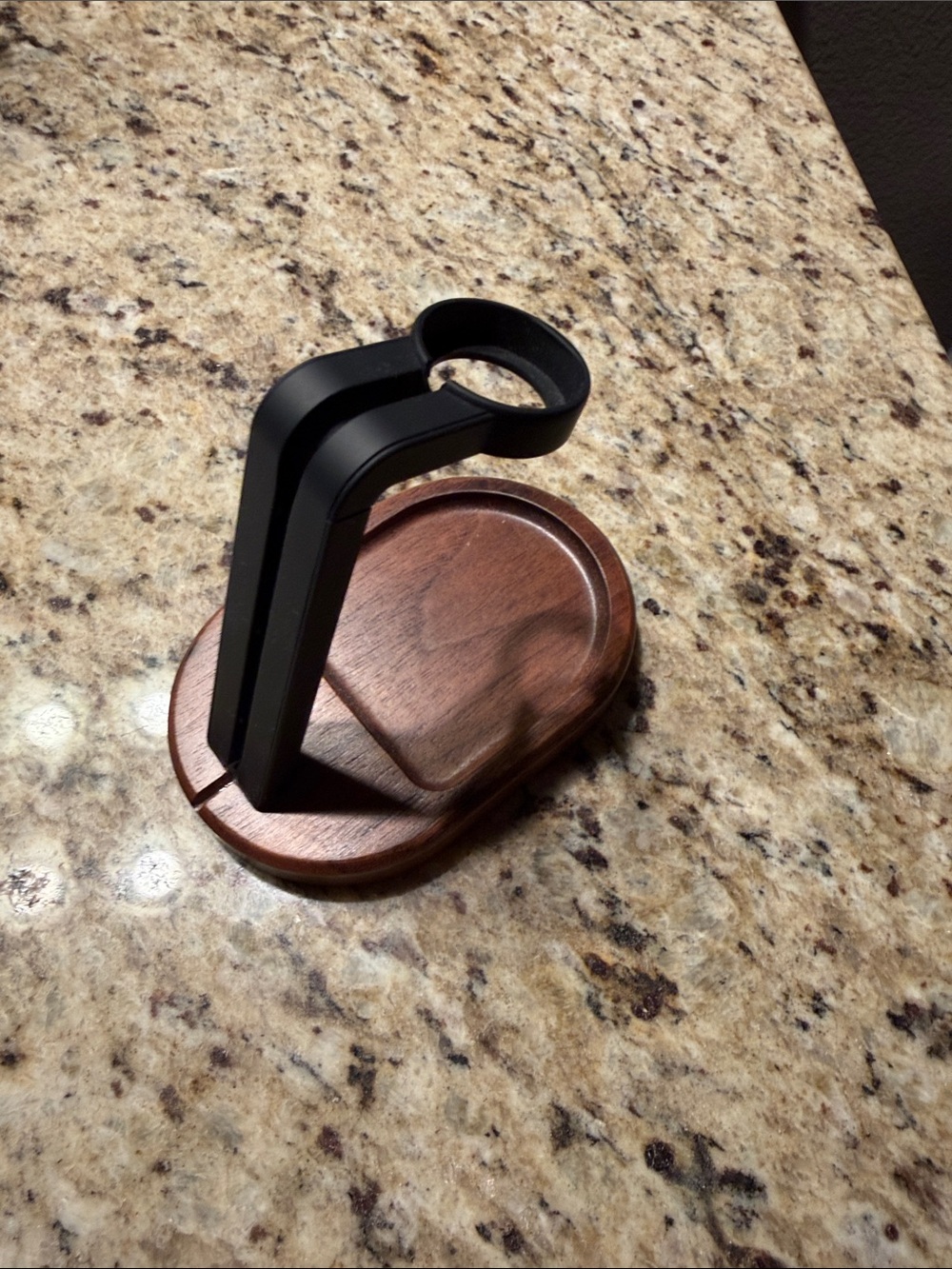 Apple Black and Walnut Wooden Charging Stand